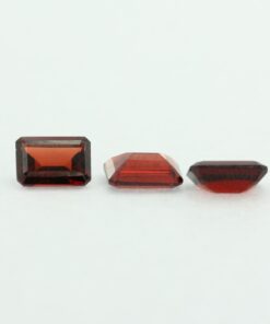 Loose Emerald Cut Genuine Natural Garnet Gemstone Semi Precious January Birthstone Group S