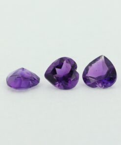 Loose Heart Shape Genuine Natural Amethyst Gemstone Semi Precious February Birthstone Group S