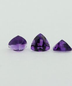 Loose Trillion Cut Genuine Natural Amethyst Gemstone Semi Precious February Birthstone Group S