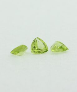 Loose Trillion Cut Genuine Natural Peridot Gemstone Semi Precious August Birthstone Group S