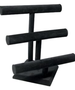 Black Velvet Bracelet & Necklace Jewelry Display Holder 3-Tier Medium Stand