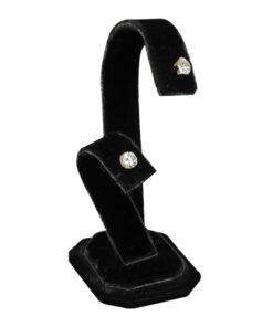 Black Velvet Earring Jewelry Display Holder 2-Tier Rabbit Ear Style Stand