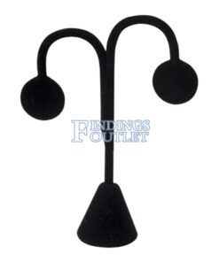 Black Velvet One Pair Earring Jewelry Display Holder Fancy Showcase Stand Dangle Straight