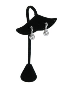 Black Velvet Four Pair Earring Jewelry Display Holder Ginko Style Stand