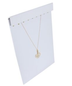 White Velvet 18 Hook Necklace Chain Jewelry Display Holder Slat Wall Stand