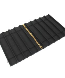 Black Faux Leather 10 Slot Bracelet Jewelry Display Holder Full Size Tray Liner