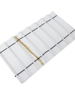 White Faux Leather 8 Slot Bracelet & Watch Jewelry Display Holder Full Size Tray Liner