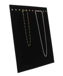 Black Velvet 12 Hook Necklace Chain Jewelry Display Holder Easel Stand