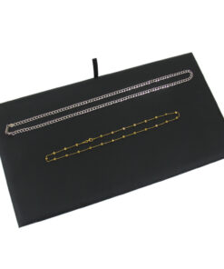 Black Faux Leather Plain Pad Jewelry Display Holder Presentation Tray Liner