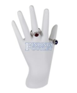 White Polystyrene Hand Ring Necklace And Bracelet Jewelry Display Holder Stand Zoom