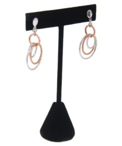 Black Velvet One Pair Earring Jewelry Display Holder Small T-Bar Stand Showcase