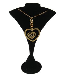 Black Velvet Single Necklace & Earring Jewelry Display Holder Small Stand