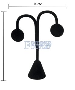 Black Velvet Earring Jewelry Display Holder Small Fancy Earring Display Stand Dimension