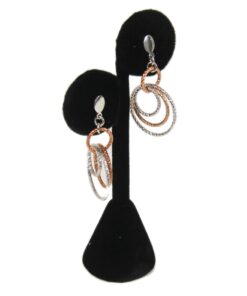 Black Velvet Earring Jewelry Display Holder Elegant Fancy Circle Earring Stand