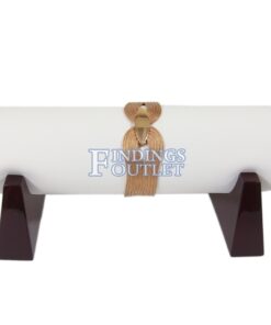 Rosewood White Faux Leather 5 Bracelet Bangle Jewelry Display Holder Stand Side