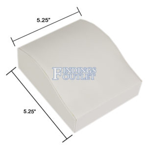 White Faux Leather Bracelet Jewelry Display Holder Medium Contour Bracelet Stand Dimension