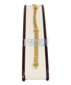 Rosewood White Faux Leather Single Bracelet Jewelry Display Holder Stand Straight