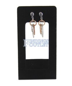 Black Velvet One Pair Earring Jewelry Display Holder Dangling Earring Stand Straight