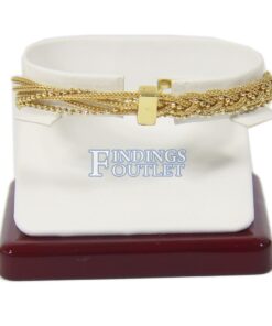 Rosewood White Faux Leather Watch Bangle Bracelet Jewelry Display Holder Stand Straight