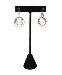 Black Velvet One Pair Earring Jewelry Display Holder Medium T-Bar Stand Showcase