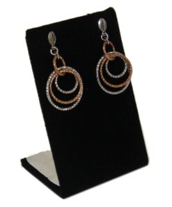 Black Velvet Earring Jewelry Display Holder One Pair Earring Stand Stud Dangling