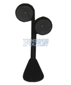 Black Velvet Earring Jewelry Display Holder Elegant Fancy Circle Earring Stand Back