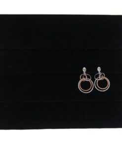 Black Velvet 16 Pair Earring Jewelry Display Holder Velvet Easel Earring Pad