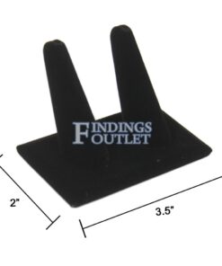 Black Velvet 2 Ring Jewelry Display Holder Long Finger Showcase Organizer Stand Dimensions