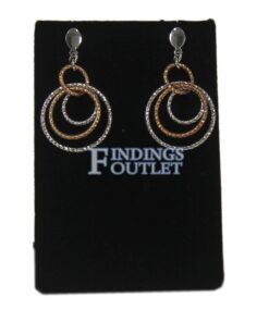 Black Velvet Earring Jewelry Display Holder One Pair Earring Stand Stud Dangling Straight