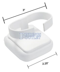 White Faux Leather Single Bracelet Jewelry Display Holder Showcase Collar Stand Dimension