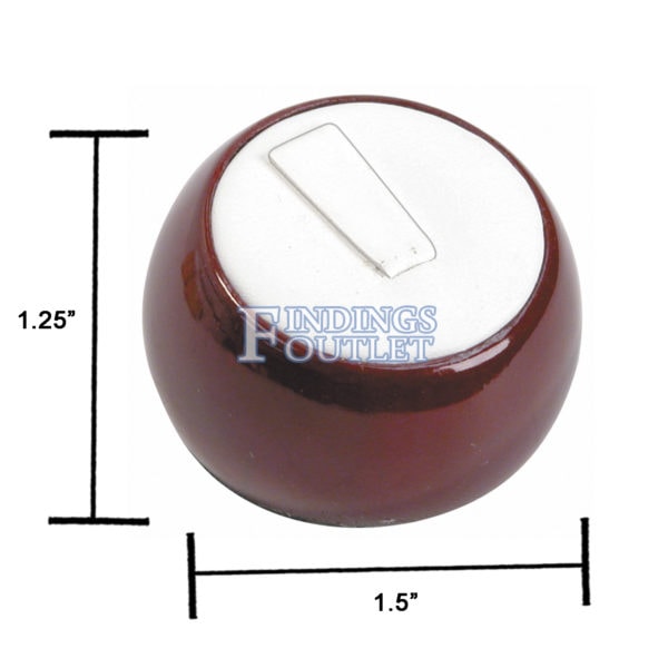 Rosewood White Faux Leather Single Ring Jewelry Display Holder Round Stand Ramp Dimensions