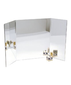 Countertop 3-Sided Backdrop Frameless Acrylic Glass Mirror Retail Jewelry Makeup