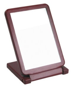 Countertop Rosewood Wooden Frame Folding Glass Mirror Retail Jewelry Makeup