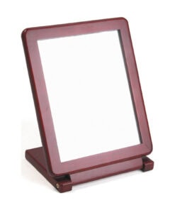 Countertop Rosewood Wooden Frame Folding Large Glass Mirror Retail Jewelry Makeup