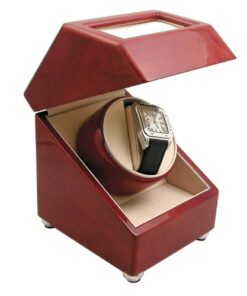 Single Automatic Wooden Rotating Watch Winder