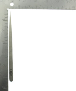 Grooved Stainless Steel Fine Point Italian Diamond Tweezer Measurement