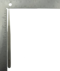 Grooved Stainless Steel Medium Point Italian Diamond Tweezer Measurement