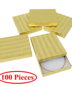 6.25" x 5.25" Gold Cotton Filled Gift Box