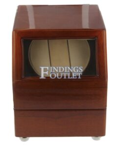 Single Automatic Wooden Rotating Watch Winder Front