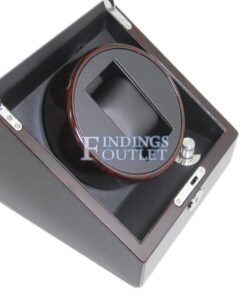 Automatic Single Wooden Rotating Watch Winder Angle Zoom