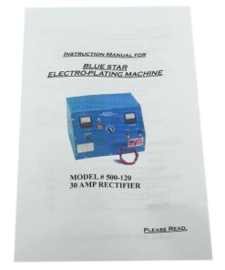 30 Amp Rhodium Electroplating Rectifier Machine Manual