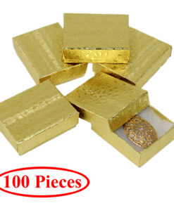 2.25" x 1.75" Gold Cotton Filled Gift Box