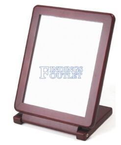 Countertop Rosewood Wooden Frame Folding Large Glass Mirror Retail Jewelry Makeup Angle