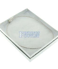 6.25" x 5.25" Silver Cotton Filled Gift Box Filled