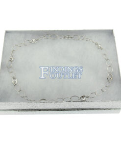 7" x 5" Silver Cotton Filled Gift Box Filled