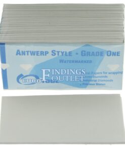 Antwerp Style Diamond Gemstone Parcel Paper Blue & White Watermarked Paper