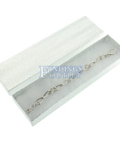 8" x 2" Silver Cotton Filled Gift Box Filled 2