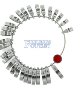 Wide Finger Ring Sizer Gauge Measures Sizes 1-15 Open