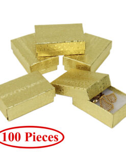 2.75" x 1.75" Gold Cotton Filled Gift Box