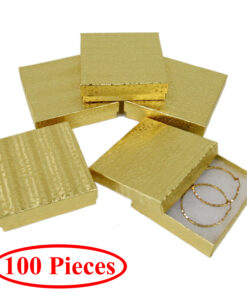 3.75" x 3.75" Gold Cotton Filled Gift Box